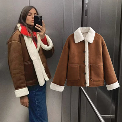 Edith - Shearling Fleece Jacket