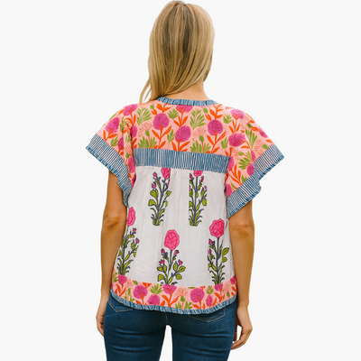 Amelia - Boho Floral Blouse