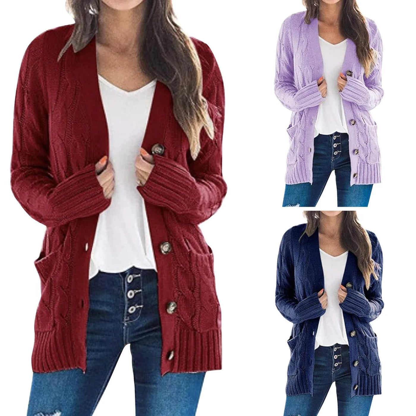 Natalie - Knit Button Cardigan