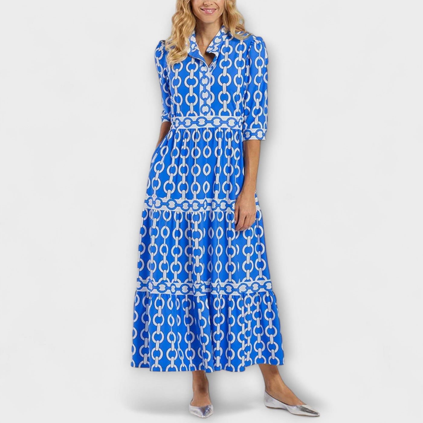 SELMA | MIDI DRESS WITH CHAIN PATTERN