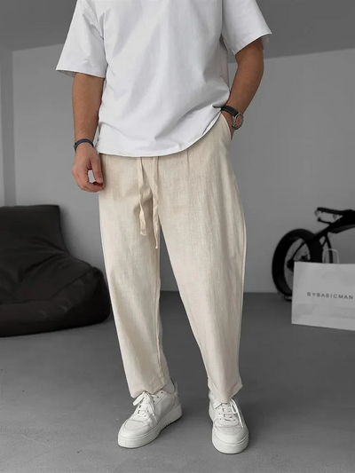 Straight-leg Linen Trousers