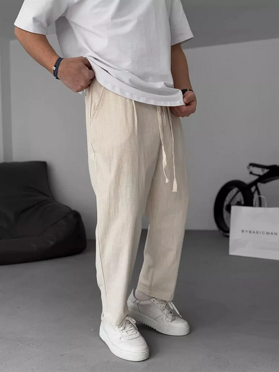 Straight-leg Linen Trousers