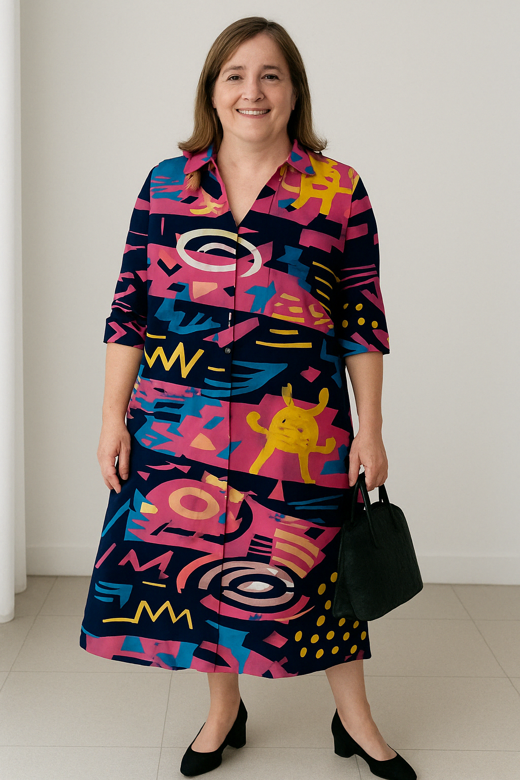 Colorful Tummy Covering Dress | TULIP