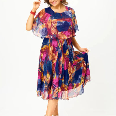 TAMARA | COMFORTABLE PLUS SIZE CHIFFON DRESS