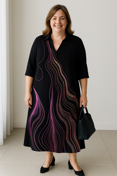 Colorful Tummy Covering Dress | TULIP