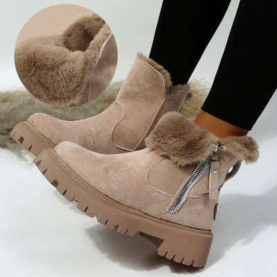 Hazel | Faux-Suede Plush Boots