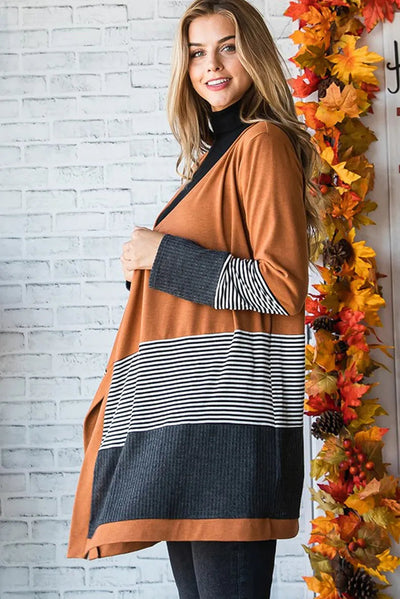 Jane - Casual Striped Cardigan