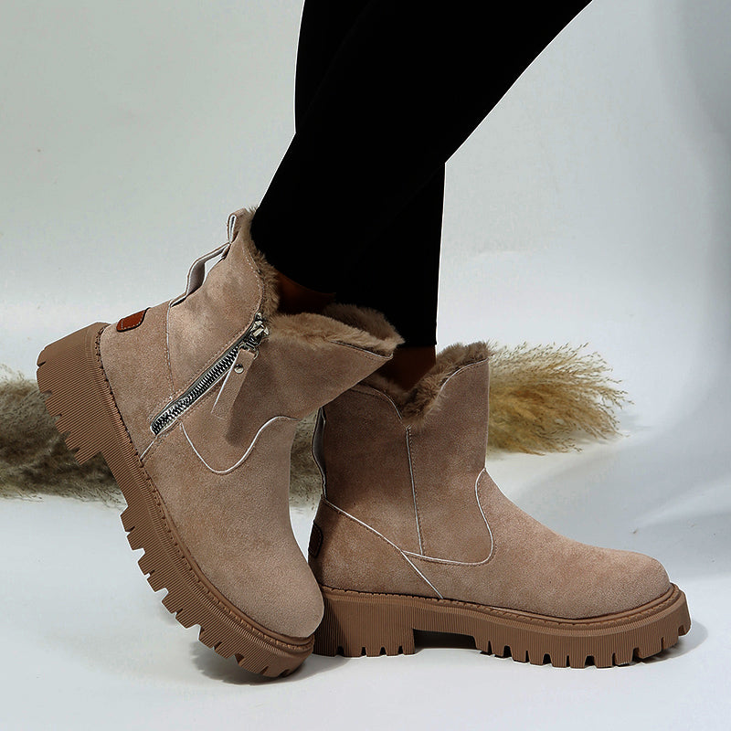Hazel | Faux-Suede Plush Boots