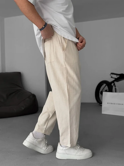 Straight-leg Linen Trousers