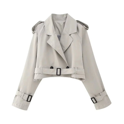 ZEYA™ | Cropped Trench Coat