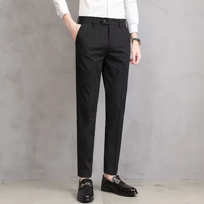 Adriano Pinstripe Tailored Trousers