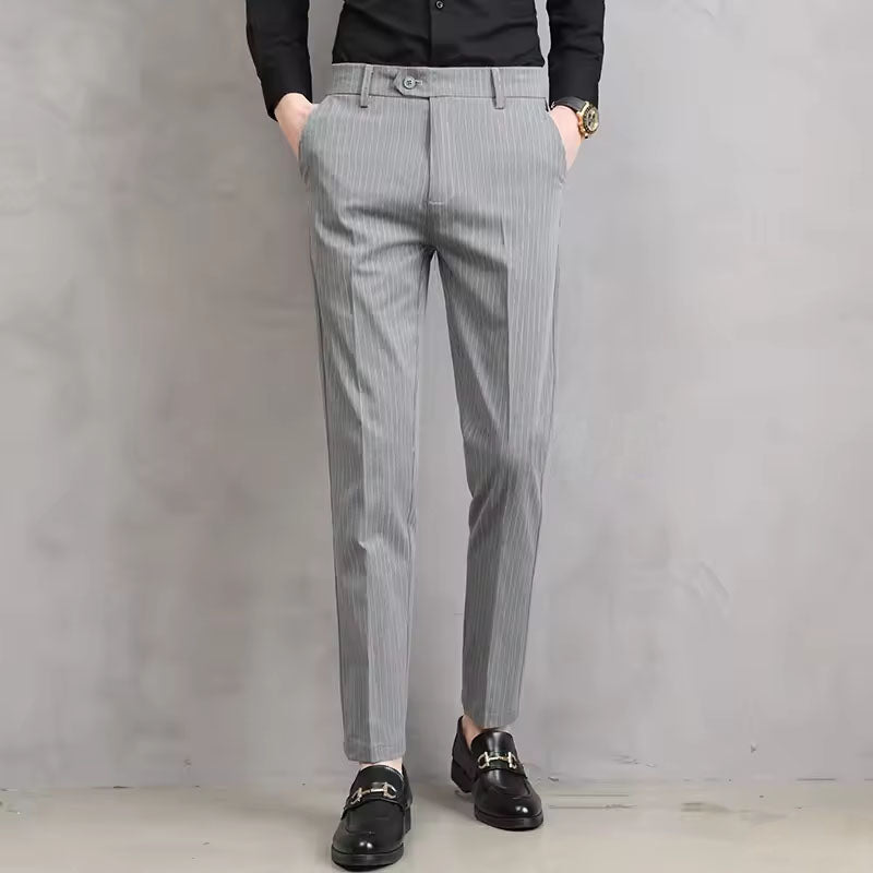 Adriano Pinstripe Tailored Trousers