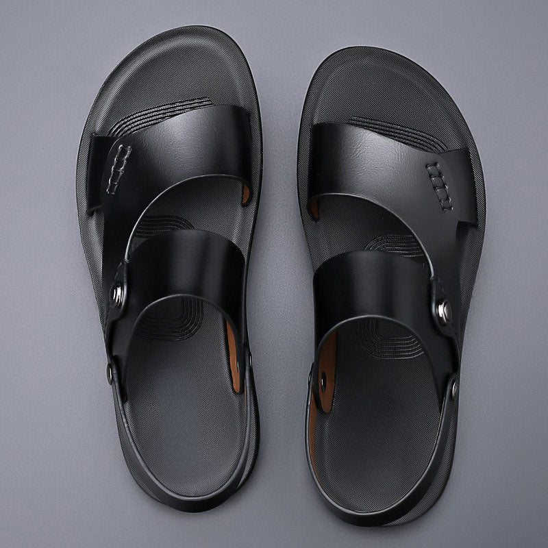 Porto Leather Slide Sandals