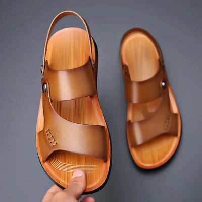 Porto Leather Slide Sandals