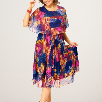 TAMARA | COMFORTABLE PLUS SIZE CHIFFON DRESS