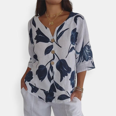 Maxine | Floral Button Blouse