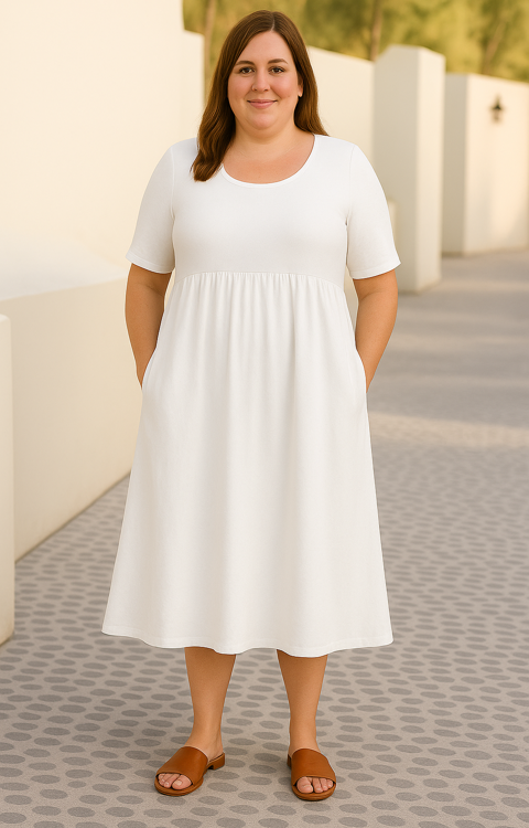 Casual Loose Tummy Covering Dress | DUBLIN