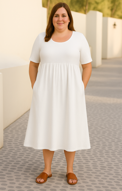 Casual Loose Tummy Covering Dress | DUBLIN