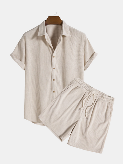 Riviera Waffle Shirt & Shorts Set