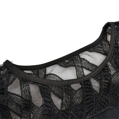 Elegant Lace Sleeve Tummy Covering Dress | MALAGA