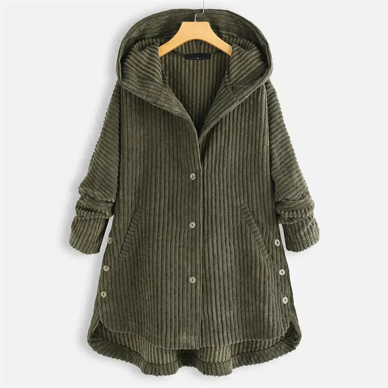 Janet - Ribbed Hooded Cardigan