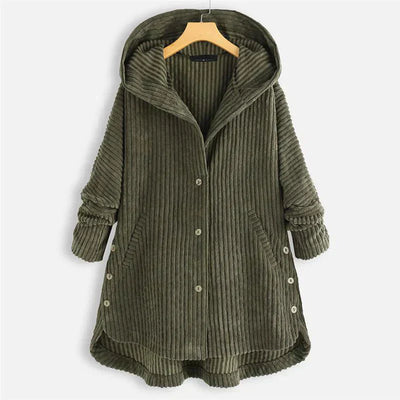 Janet - Ribbed Hooded Cardigan