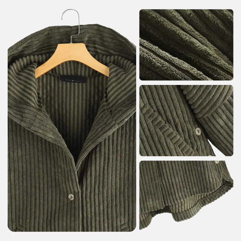 Janet - Ribbed Hooded Cardigan