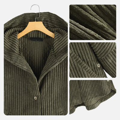 Janet - Ribbed Hooded Cardigan