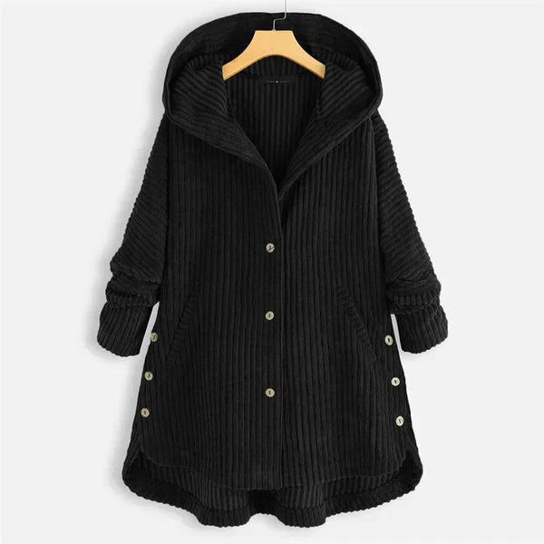 Janet - Ribbed Hooded Cardigan