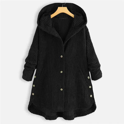 Janet - Ribbed Hooded Cardigan