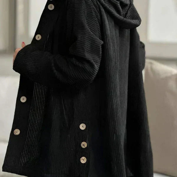 Janet - Ribbed Hooded Cardigan