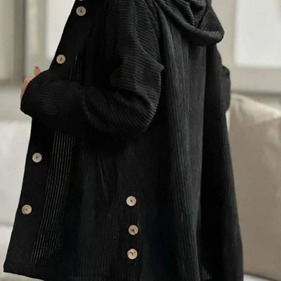 Janet - Ribbed Hooded Cardigan