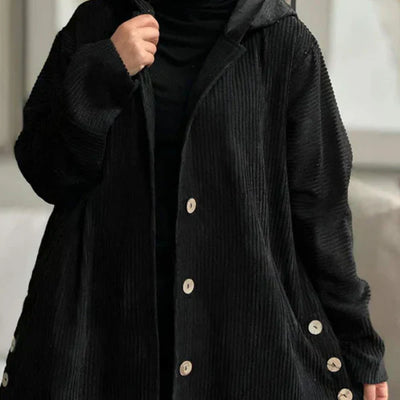Janet - Ribbed Hooded Cardigan