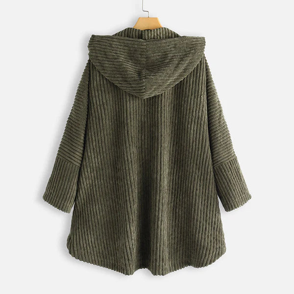Janet - Ribbed Hooded Cardigan