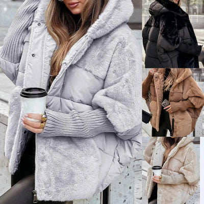 Time-limited Special Women’s Oversized Hooded Patchwork Puffer Coat