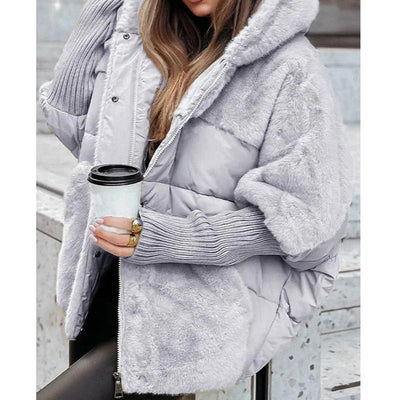 Time-limited Special Women’s Oversized Hooded Patchwork Puffer Coat