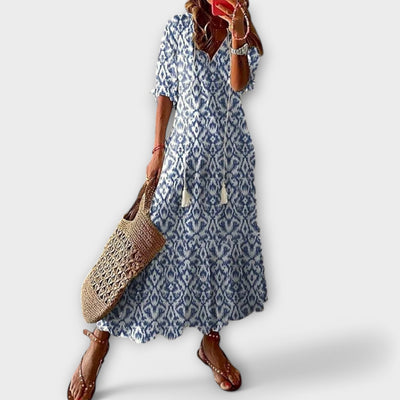 AVA - LUXE REGULAR FIT BOHO PRINT MAXI DRESS