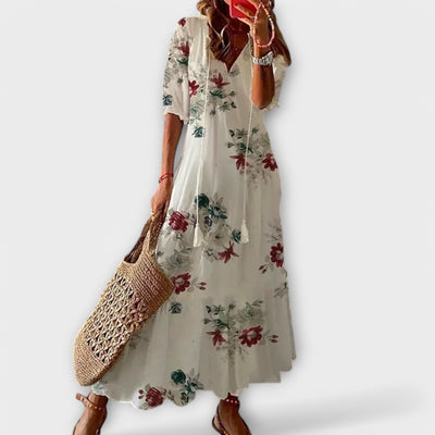 AVA - LUXE REGULAR FIT BOHO PRINT MAXI DRESS